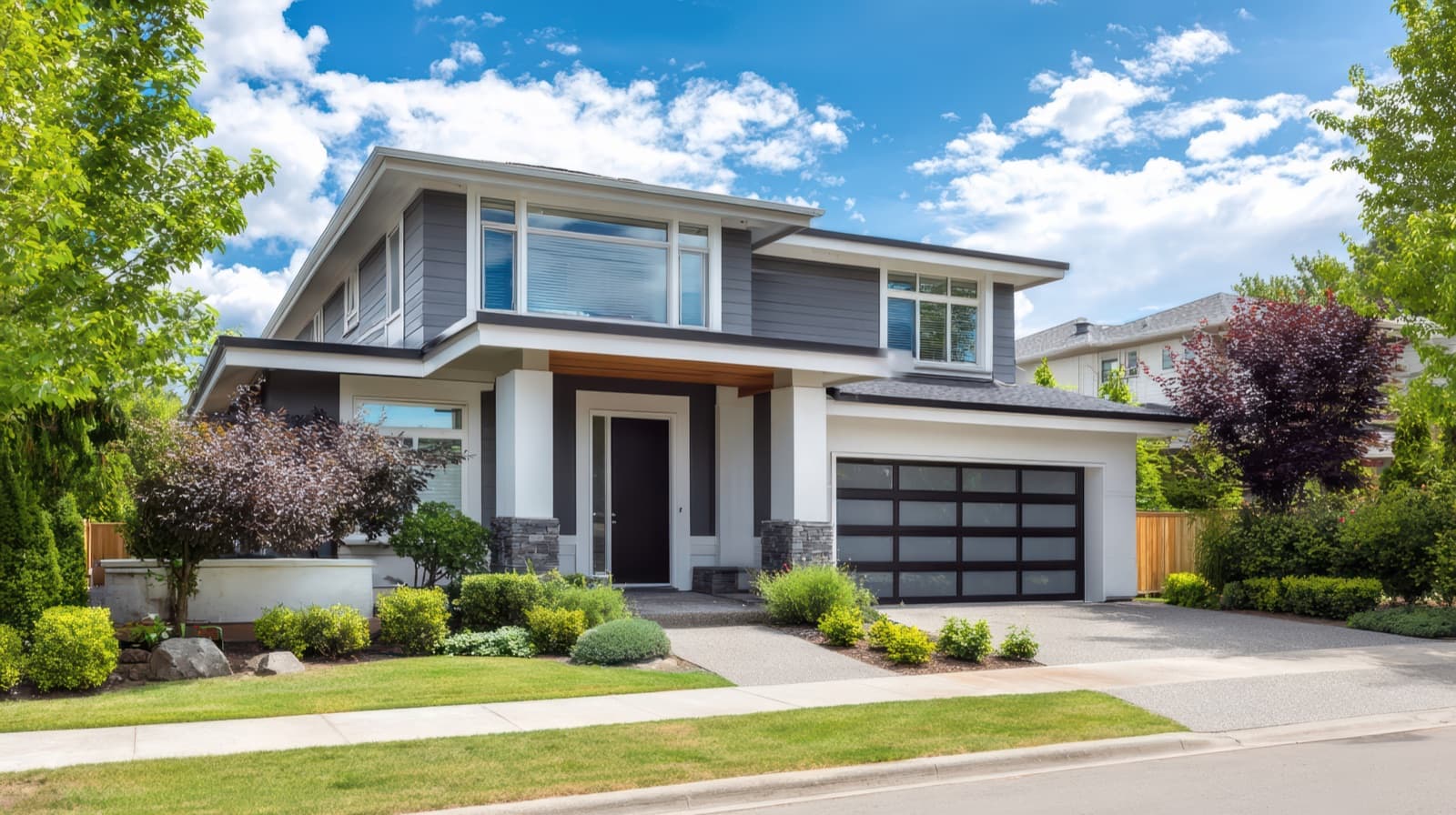 A modern suburban house exterior