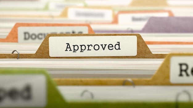 File tab labeled 'Approved' indicating approval in principle concept